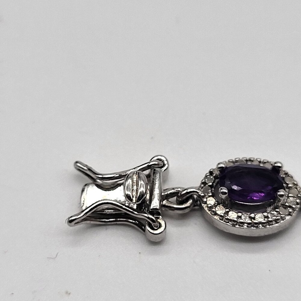 VTG PAJ BB Amethyst Purple Silver Tone Bracelet - Picture 6 of 12